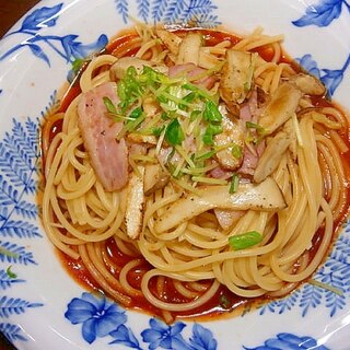 ベーコン・エリンギのスパゲッティ